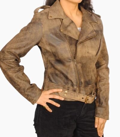 Women's Brown Vintage Leather Jacket
