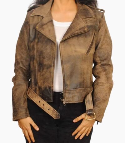 Women's Brown Vintage Leather Jacket