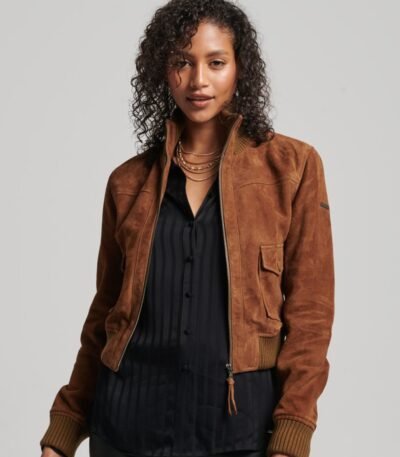 Women's Classic Cropped Suede Jacket