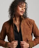 Women's Classic Cropped Suede Jacket