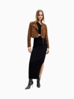 Women's Cropped Suede Jacket