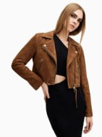 Women's Cropped Suede Jacket