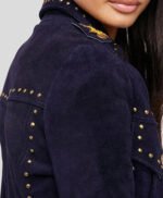 Women's Cropped Suede Leather Jacket