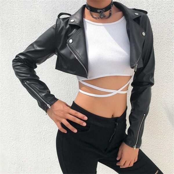 Women's Extreme Cropped Leather Jacket