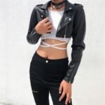 Women's Extreme Cropped Leather Jacket