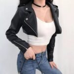 Women's Extreme Cropped Leather Jacket