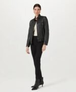 Women's Gangster Icon Black Leather Jacket