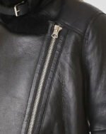 Women's Genuine Shearling Leather Jacket in Black