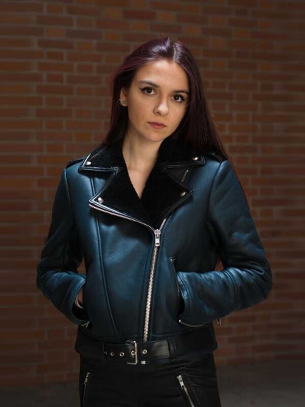 Women's Genuine Shearling Lined Leather Jacket