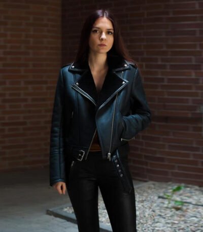 Women's Genuine Shearling Lined Leather Jacket