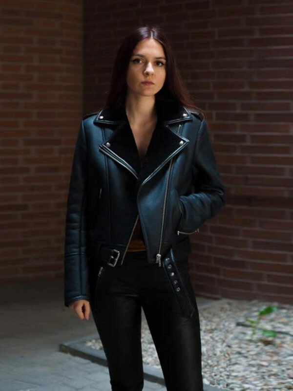 Women's Genuine Shearling Lined Leather Jacket