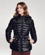 Womens Insulated With Hood and Belt Jacket