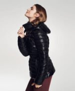 Womens Insulated With Hood and Belt Jacket