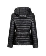 Womens Insulated With Hood and Belt Jacket