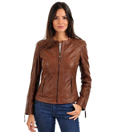 Women's Lambskin Biker Leather Jacket