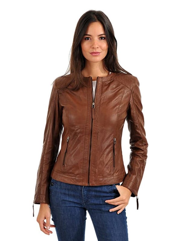 Women's Lambskin Biker Leather Jacket