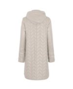 Womens Light beige Packable Hooded Coat