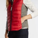 Womens Red Puffer Vest