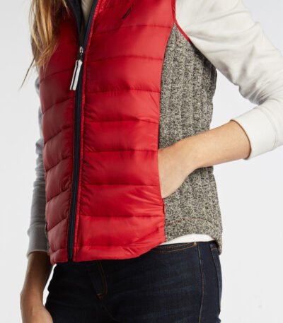 Womens Red Puffer Vest