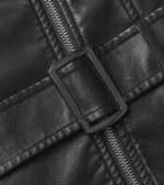Womens Slim Hooded Real Leather Jacket