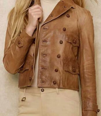 Women's Super Stylish Vintage Leather Blazer Jacket