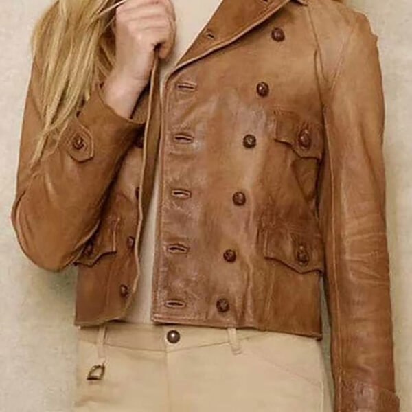 Women's Super Stylish Vintage Leather Blazer Jacket