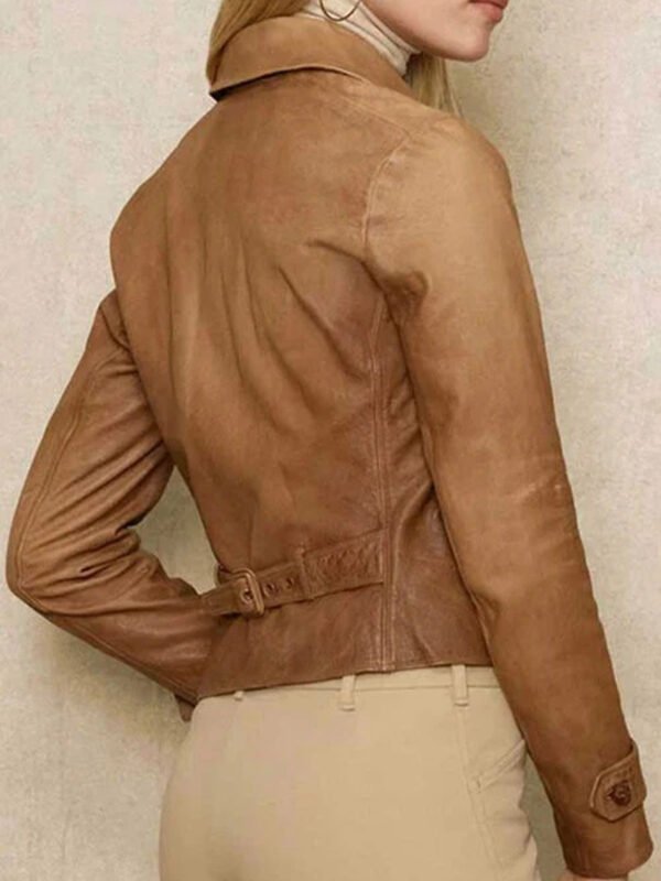 Women's Super Stylish Vintage Leather Blazer Jacket