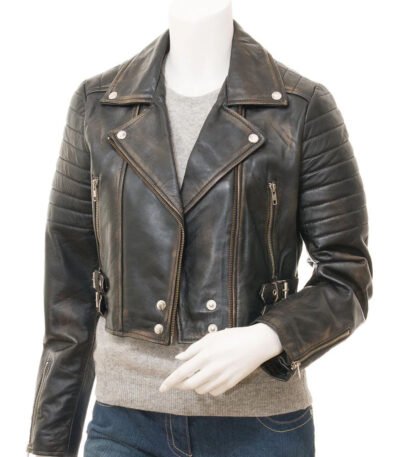 Women's Vintage Leather Jacket 2023/2024