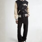 Wool Blend & Leather Varsity Jacket