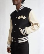Wool Blend & Leather Varsity Jacket