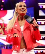 Wrestler Carmella Red Leather Jacket