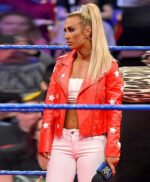 Wrestler Carmella Red Leather Jacket