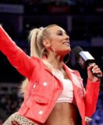 Wrestler Carmella Red Leather Jacket