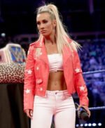 Wrestler Carmella Red Leather Jacket