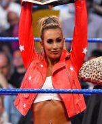 Wrestler Carmella Red Leather Jacket