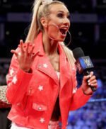 Wrestler Carmella Red Leather Jacket