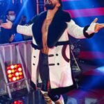 Wrestler Seth Colby Lopez Black Fur Collar White Coat