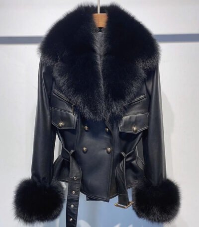 YOLOAgain Detachable Genuine Fur Collar and Cuffs