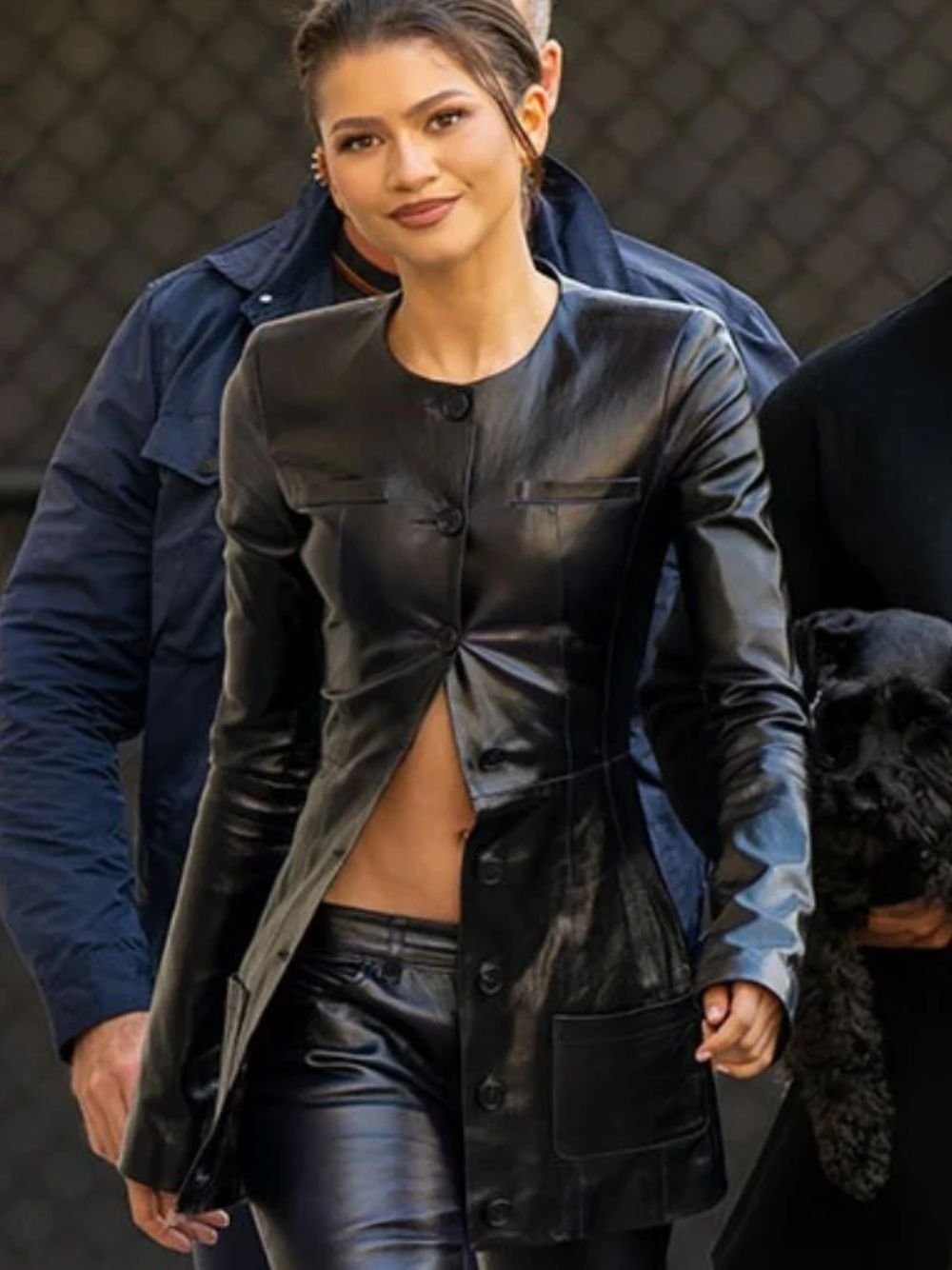 Zendaya Jimmy Kimmel Live Leather Jacket Zendaya Jimmy Kimmel Live Leather Jacket