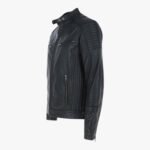 Zipped Motorcycle Style Leather Jacket