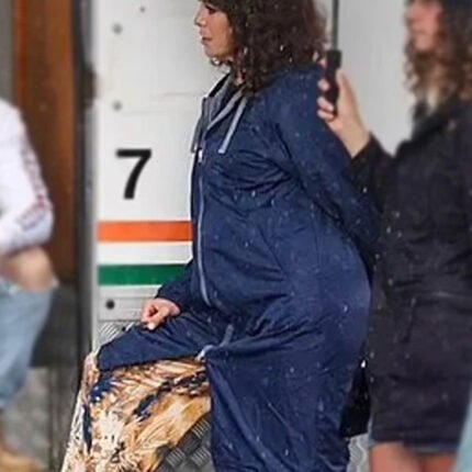 Hannah Waddingham The Fall Guy Blue Hooded Coat