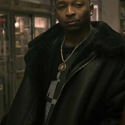 Power Book III Malcolm M. Mays Shearling Leather Jacket