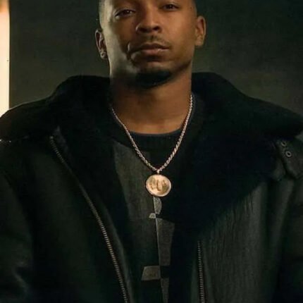 Power Book III Malcolm M. Mays Shearling Leather Jacket