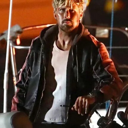 The Fall Guy 2024 Ryan Gosling Black Leather Jacket