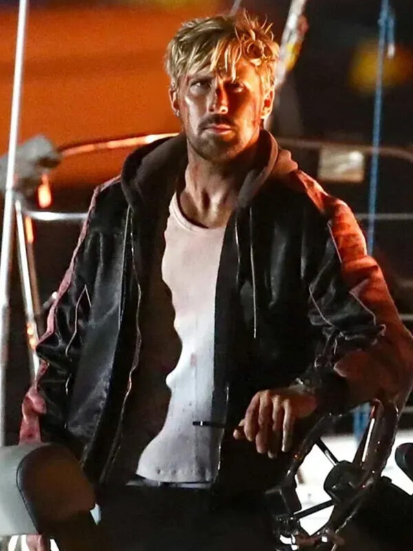 The Fall Guy 2024 Ryan Gosling Black Leather Jacket