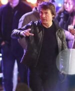 Tom Cruise Mission Impossible 8 Black Leather Jacket