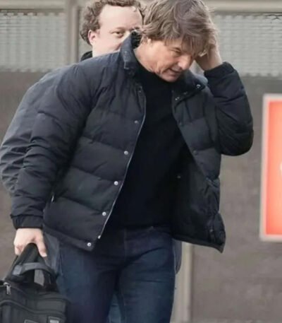 Tom Cruise Mission Impossible 8 Black Puffer Jacket