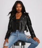 Biker Chic Crop Jacket