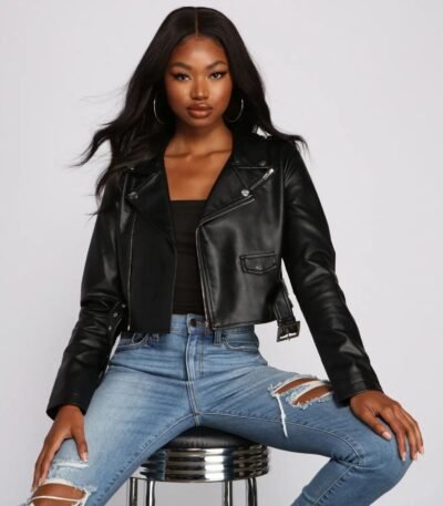 Biker Chic Crop Jacket