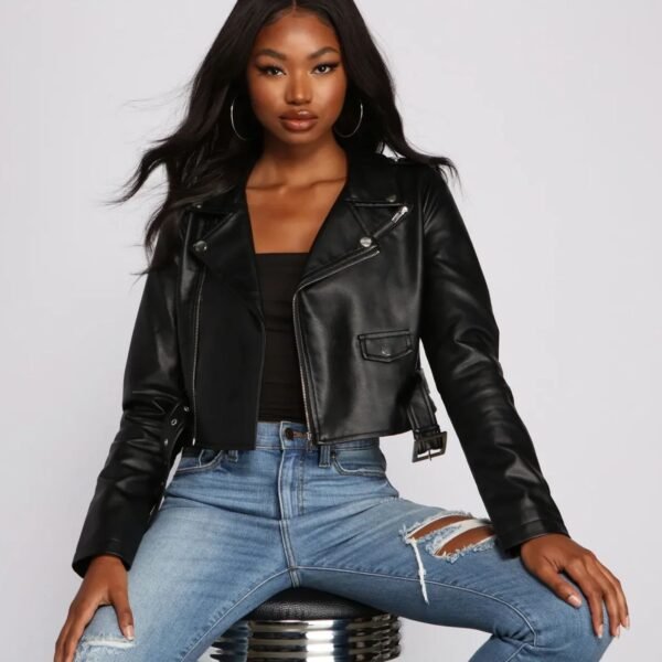Biker Chic Crop Jacket
